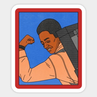 Stranger Things/Ghostbusters mashup - Lucas Sinclair Sticker